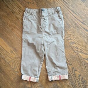 Burberry Tan Casual Bottoms with Rolled Cuffs